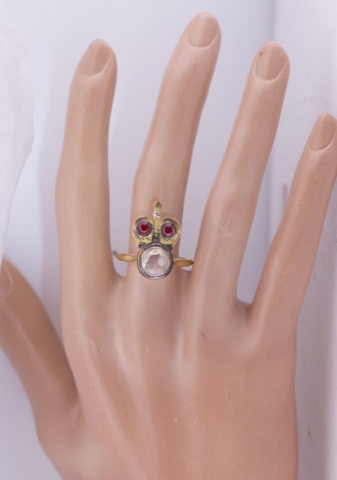 Antique Imperial Faberge Royal Award Crown Ring 18k Gold c1880's Boxed Tsar Era
