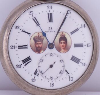 Antique Omega Pocket Watch WWI Imperial Russ Tsar's Era Army Officers Award RARE