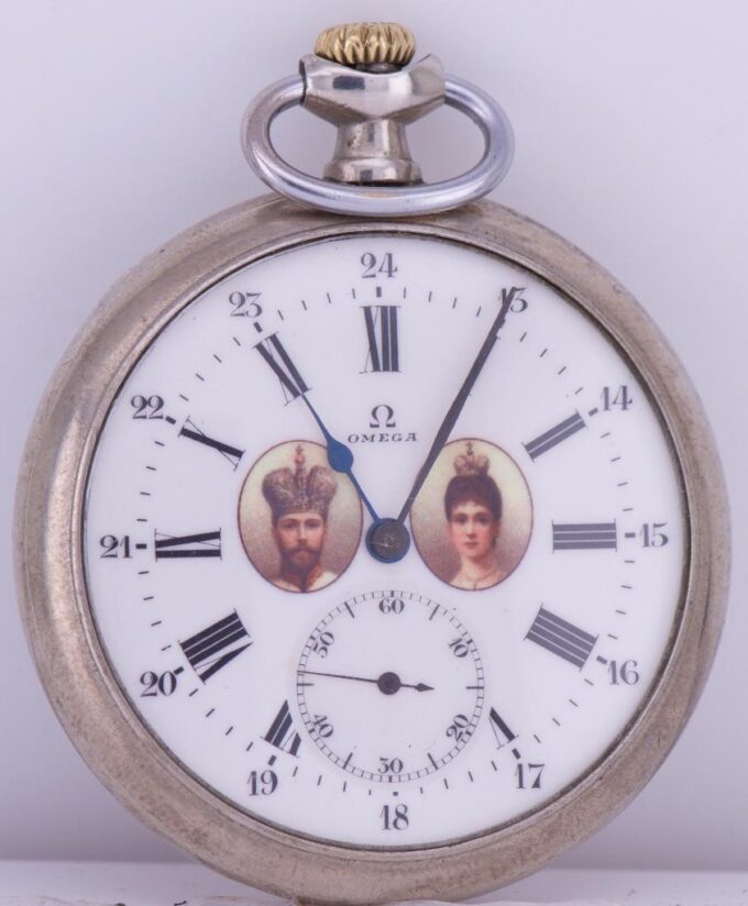 Antique Omega Pocket Watch WWI Imperial Russ Tsar's Era Army Officers Award RARE