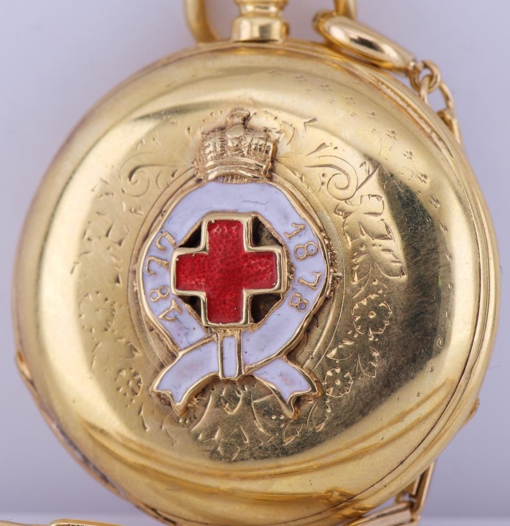 Imperial Tsar's Era Army Doctor's Award Gilt Silver Enamel Pocket Watch c 1877