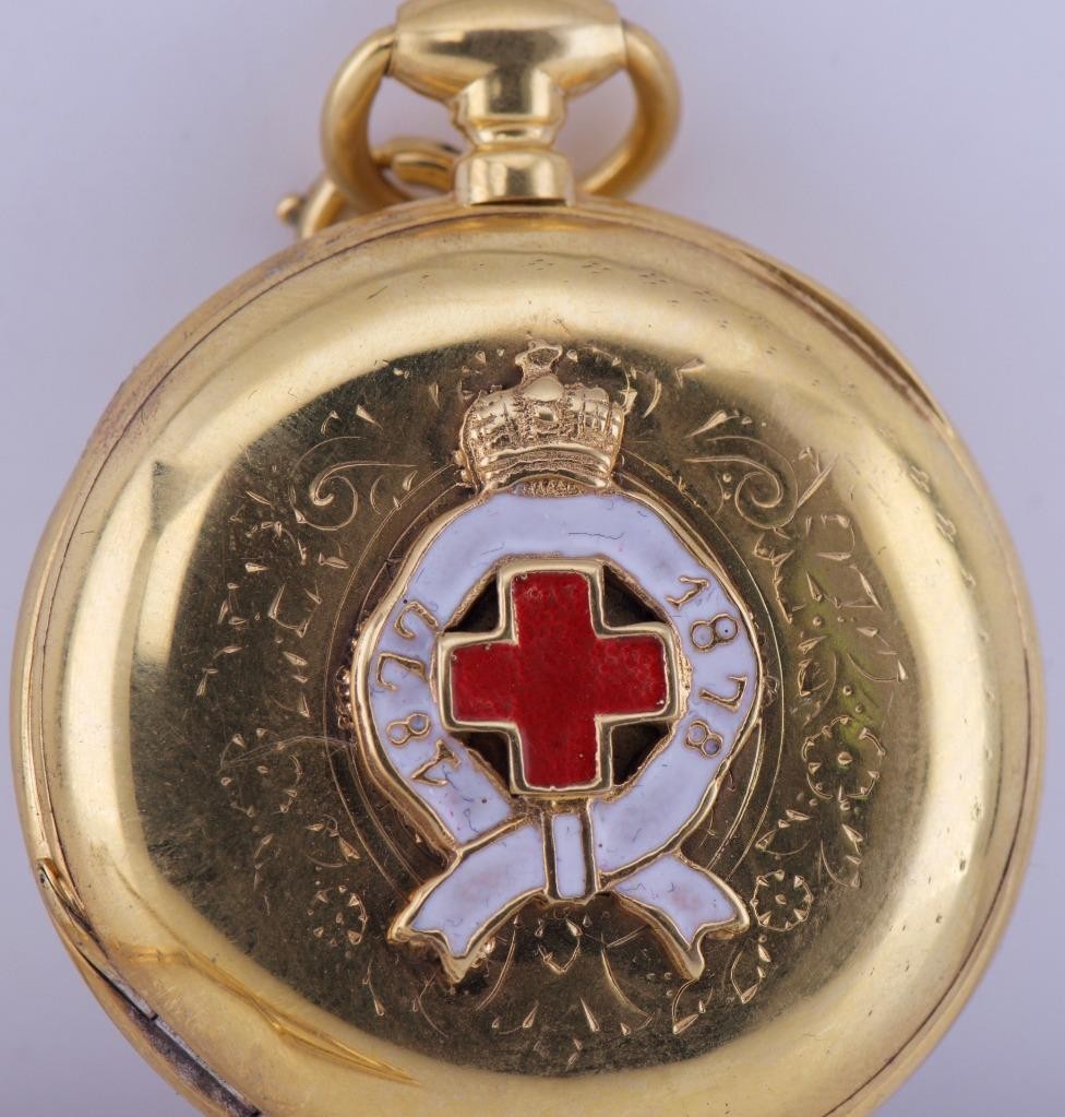 Imperial Tsar's Era Army Doctor's Award Gilt Silver Enamel Pocket Watch c 1877
