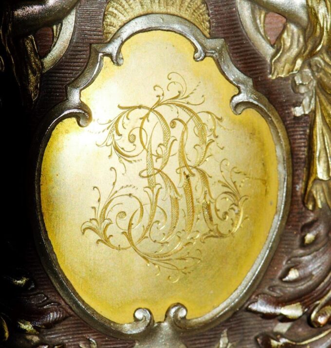 Imperial Leather Silver Photo Album Awarded By Empress Alexandra and Tsar
