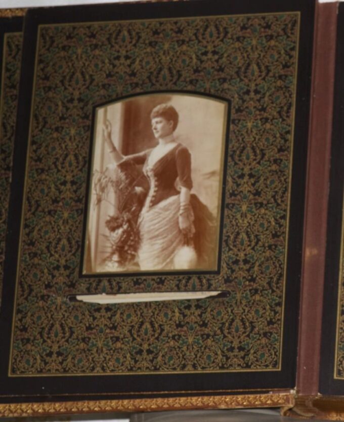 Imperial Leather Silver Photo Album Awarded By Empress Alexandra and Tsar