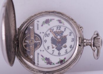 WWI Antique Pocket Watch Imperial Russ Tsar Era Hebdomas 8 Days 1916 Full Hunter