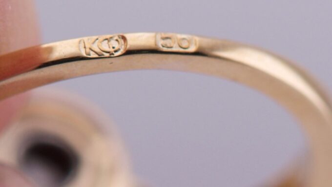 Antique Imperial Faberge 18K Gold “Toi et Moi” Love Ring c1890-Tsar Nicholas Era