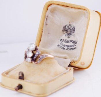 Antique Imperial Faberge Tiara Ring 14k Gold Awarded by Empress Maria 1880's