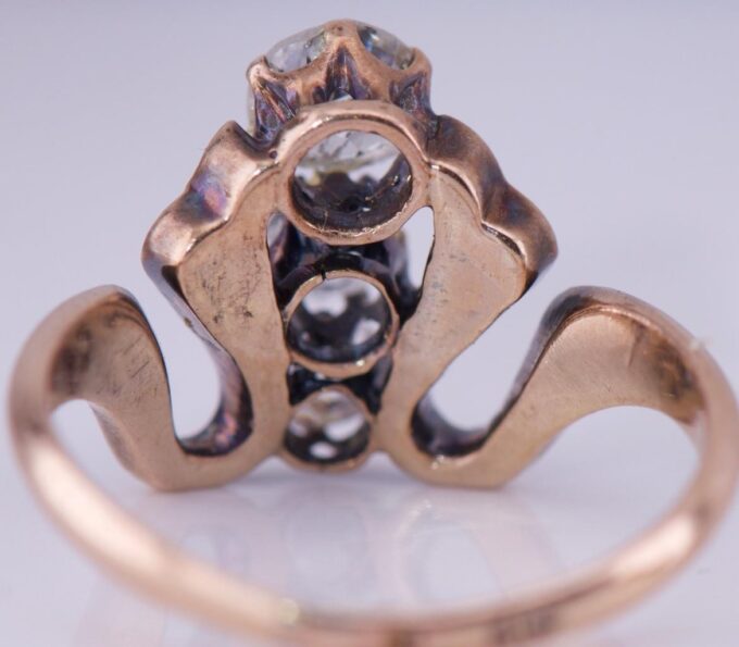 Antique Imperial Faberge Tiara Ring 14k Gold Awarded by Empress Maria 1880's