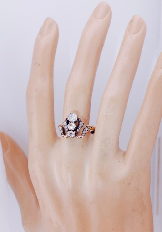 Antique Imperial Faberge Tiara Ring 14k Gold Awarded by Empress Maria 1880's