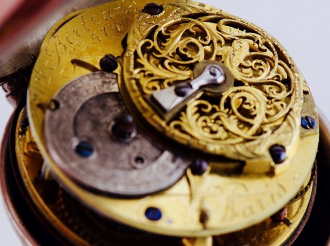 Antique Imperial Easter Egg Coach Clock Verge Fusee for Empress Catherine II