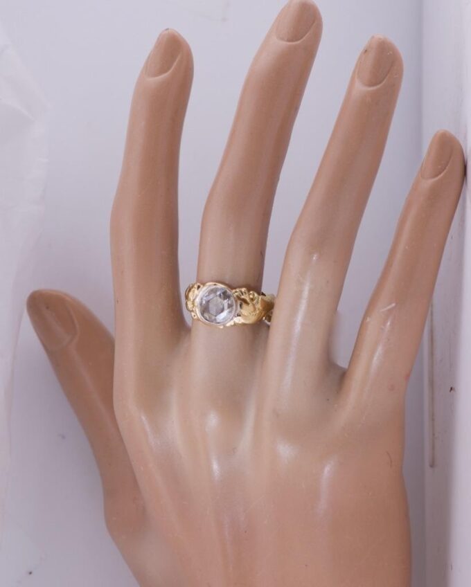 Antique Faberge Belle Epoque Ring Empire Era Hand Pierced Ornate 18k Gold