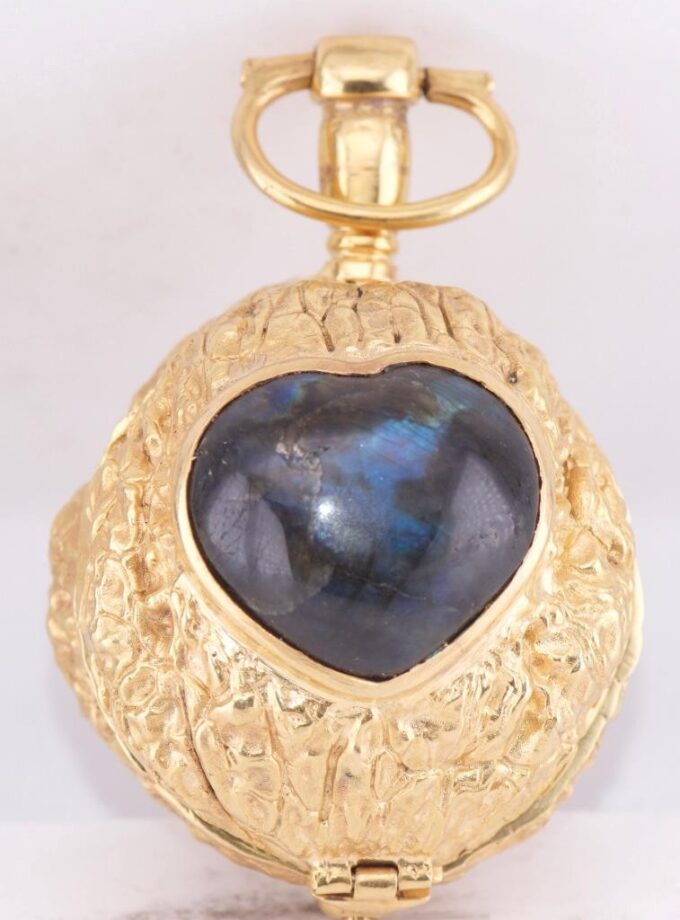 Antique French Verge Fusee Pocket Watch Gilt Bronze Ormolu Walnut Shape c1790s