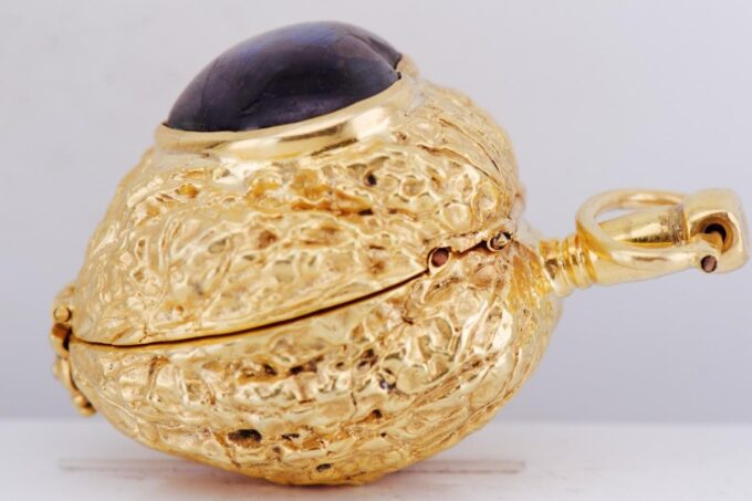 Antique French Verge Fusee Pocket Watch Gilt Bronze Ormolu Walnut Shape c1790s