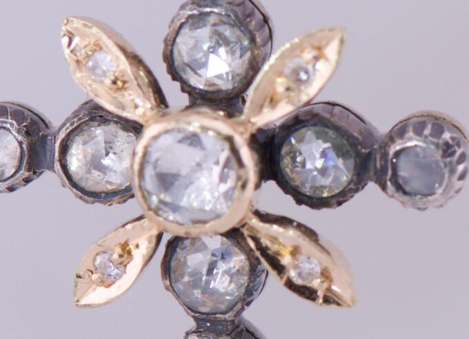 Antique Imperial Faberge Cross Pendant Fob 18k Gold c1890's Tsar Era