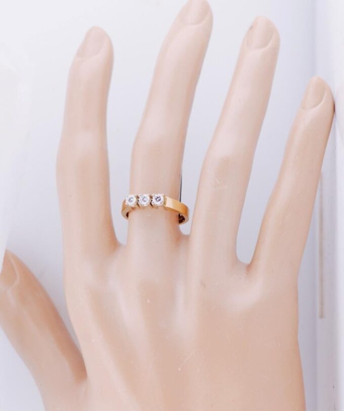 Antique Birks JF 14k Gold 0.33ct Diamond Ladies Ring Size 6.25