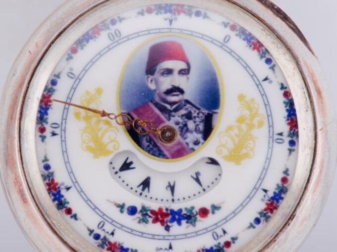 Antique Digital Silver Pocket Watch c1890's Sultan Abdul Hamid II Ottoman Empire