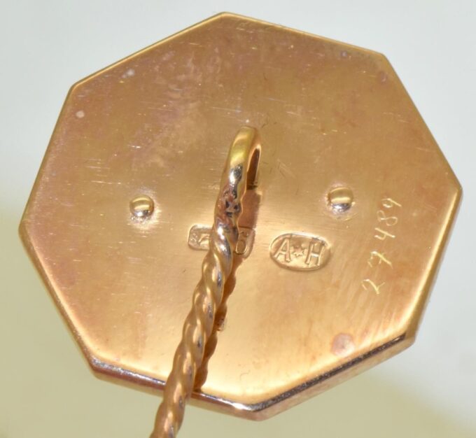 Antique Imperial Faberge Lapel Pin St.George Order Gold Enamel WWI Tsar Era 1914