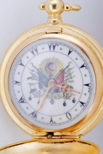Antique Pocket Watch Full Hunter Tughra Case for Ottoman Market c1900 Mehmed V