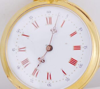Antique French Baudry Pocket Watch Gilt Silver Case Skulls SATOR Magic Formula