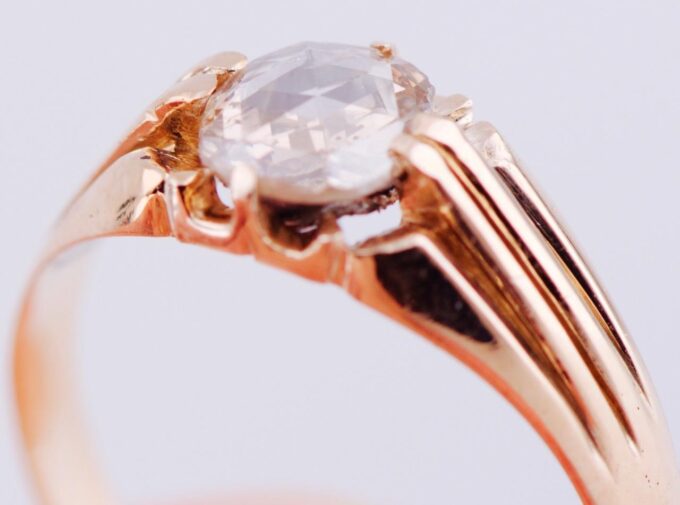 Faberge Ring Antique 14k Gold Made by Julius Rappoport c1909 Tsar Era