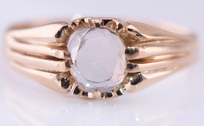 Faberge Ring Antique 14k Gold Made by Julius Rappoport c1909 Tsar Era