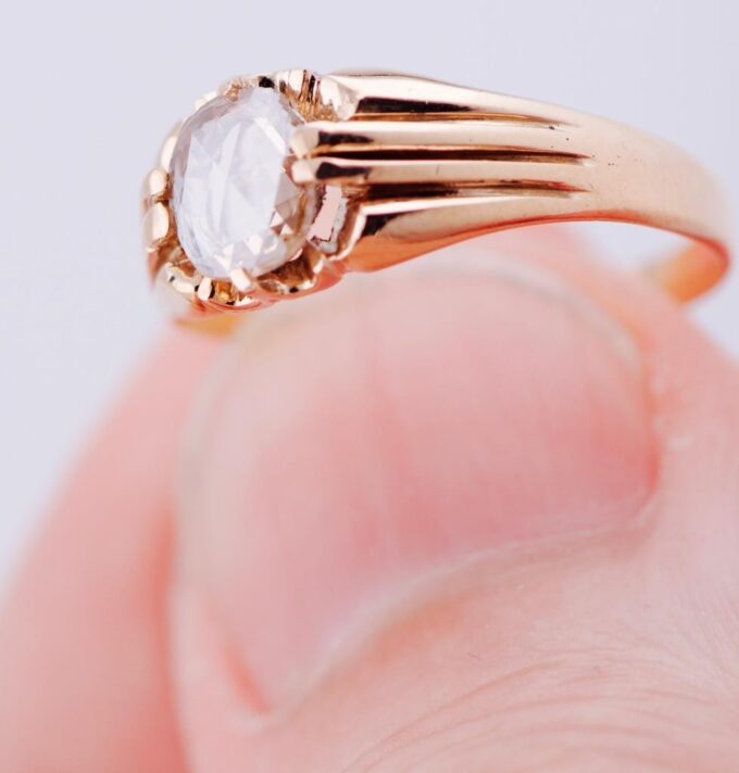 Faberge Ring Antique 14k Gold Made by Julius Rappoport c1909 Tsar Era