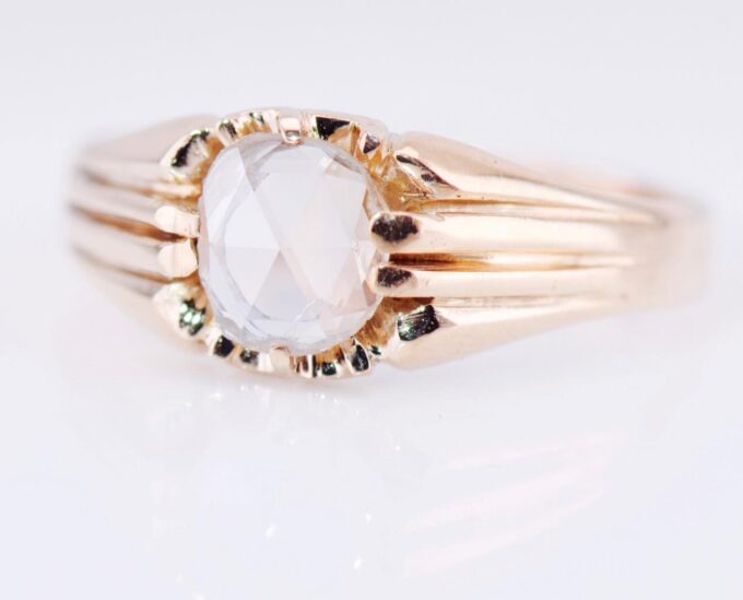 Faberge Ring Antique 14k Gold Made by Julius Rappoport c1909 Tsar Era
