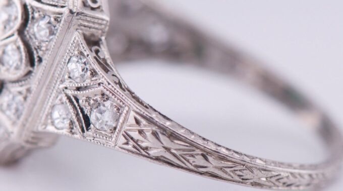 Tiffany Ring Antique Art Deco Platinum Ladies c1930 2.2ct Emerald 1ct Diamonds
