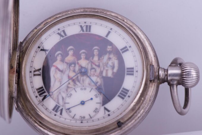 Longines Pocket Watch Antique Imperial Tsar's Era Silver Tsar Nicholas II Family