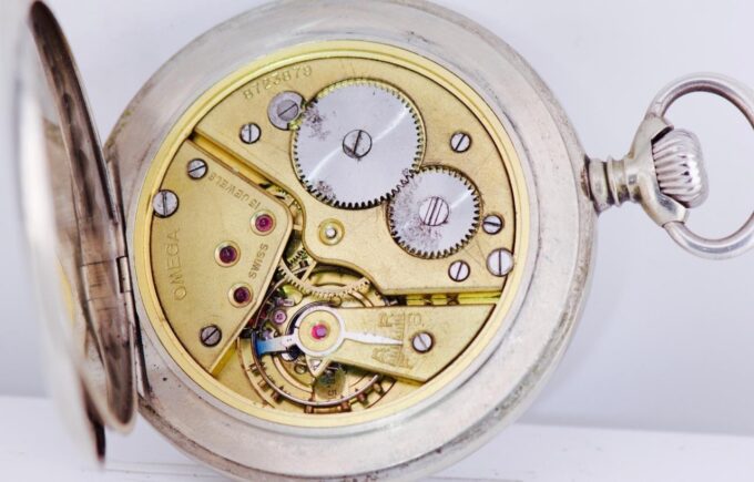 Omega Pocket Watch WWI German Railroad Award Kaiser Wilhelm / Franz Joseph Dial