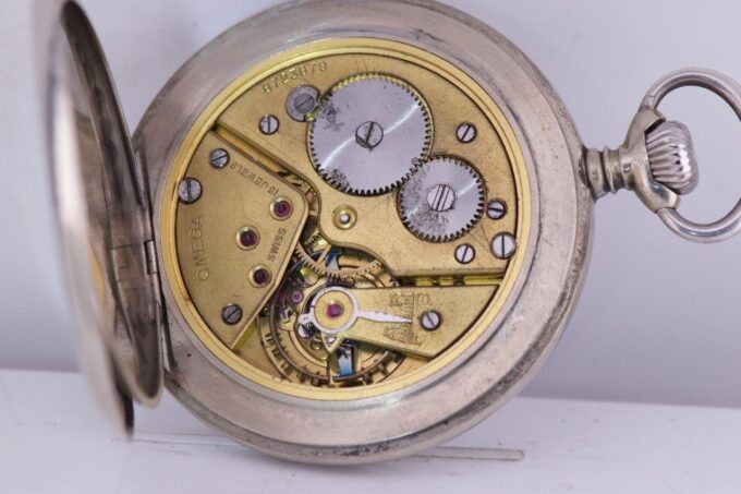 Omega Pocket Watch WWI German Railroad Award Kaiser Wilhelm / Franz Joseph Dial