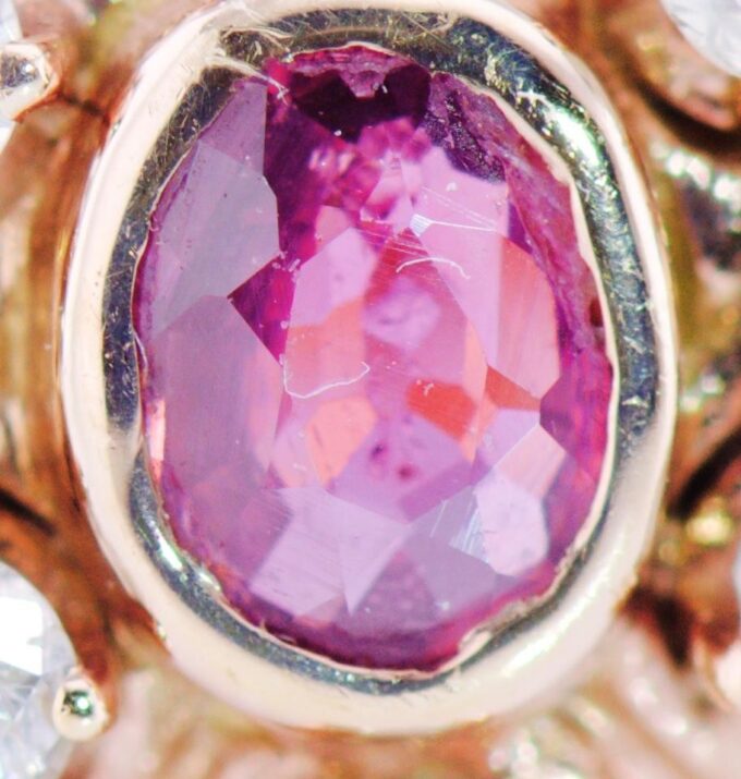 Carl Bucherer Ring Antique Art-Deco 18k Gold Diamonds Emerald Ruby Sapphire