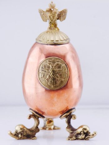 Faberge Easter Egg Antique Great War Era Imperial Award Copper Brass c1914-1915
