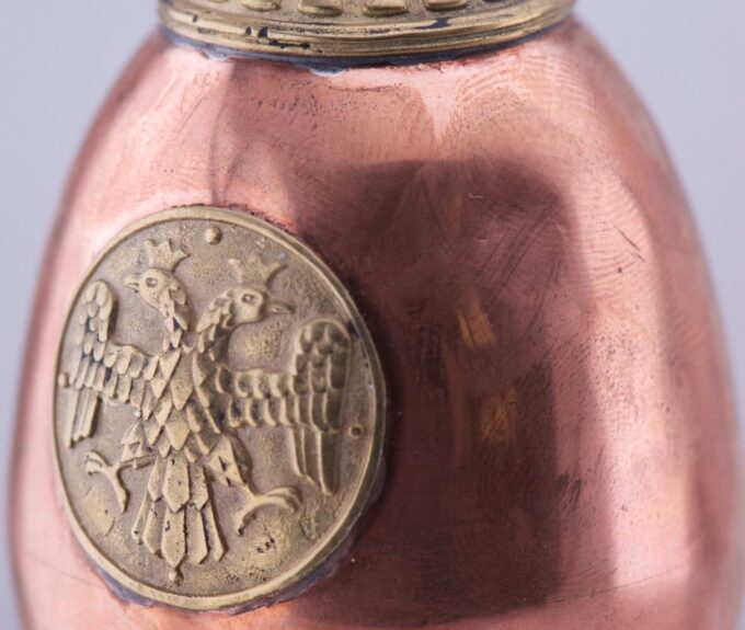 Faberge Easter Egg Antique Great War Era Imperial Award Copper Brass c1914-1915