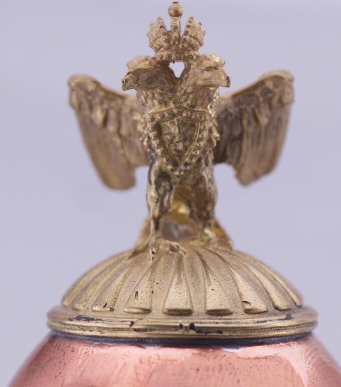 Faberge Easter Egg Antique Great War Era Imperial Award Copper Brass c1914-1915