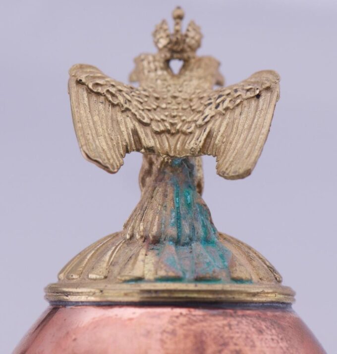 Faberge Easter Egg Antique Great War Era Imperial Award Copper Brass c1914-1915