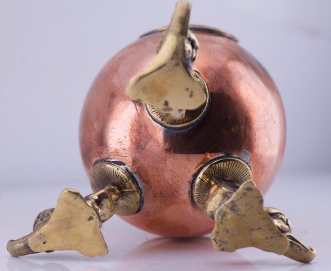 Faberge Easter Egg Antique Great War Era Imperial Award Copper Brass c1914-1915