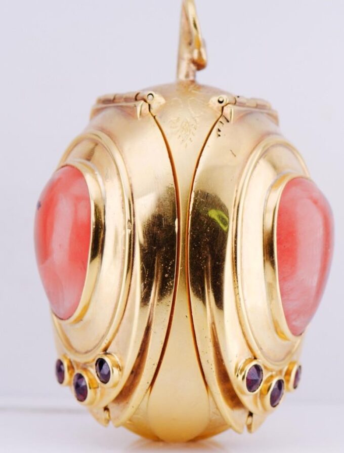 Antique French Verge Fusee Pocket Watc Tulip Flower Shape 1720 Gilt Ormolu Case