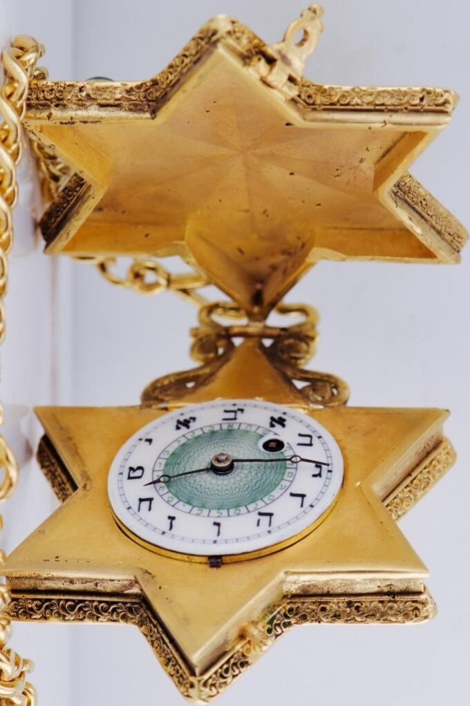 Verge Fusee Pocket Watch Jewish JUDAICA STAR of DAVID 1800 Antique 19th Century