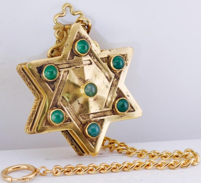 Verge Fusee Pocket Watch Jewish JUDAICA STAR of DAVID 1800 Antique 19th Century