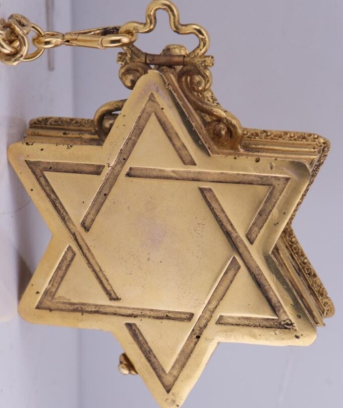 Verge Fusee Pocket Watch Jewish JUDAICA STAR of DAVID 1800 Antique 19th Century