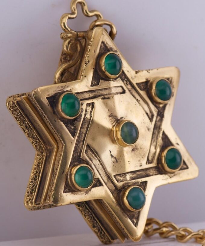 Verge Fusee Pocket Watch Jewish JUDAICA STAR of DAVID 1800 Antique 19th Century