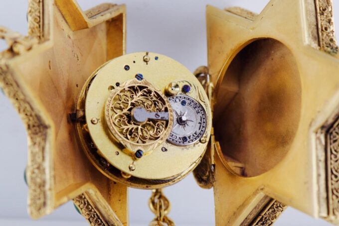 Verge Fusee Pocket Watch Jewish JUDAICA STAR of DAVID 1800 Antique 19th Century