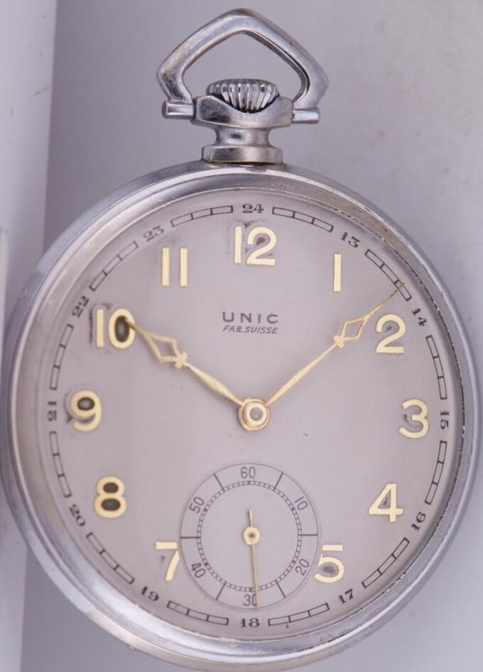 Antique Berlin 1936 Olympic Games Presentation Pocket Watch By UNIC Enamel Case