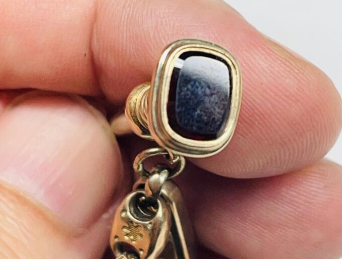 Antique Victorian 9k Solid Gold Pocket Watch Chain Fob and 18k Gold Key 23g Heav