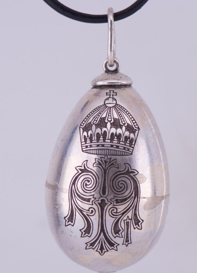 Antique Imperial FABERGE Royal Easter Egg Pendant made for King Ferdinand 1890's