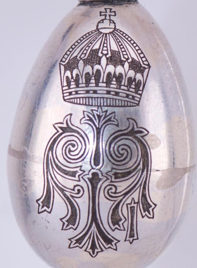 Antique Imperial FABERGE Royal Easter Egg Pendant made for King Ferdinand 1890's