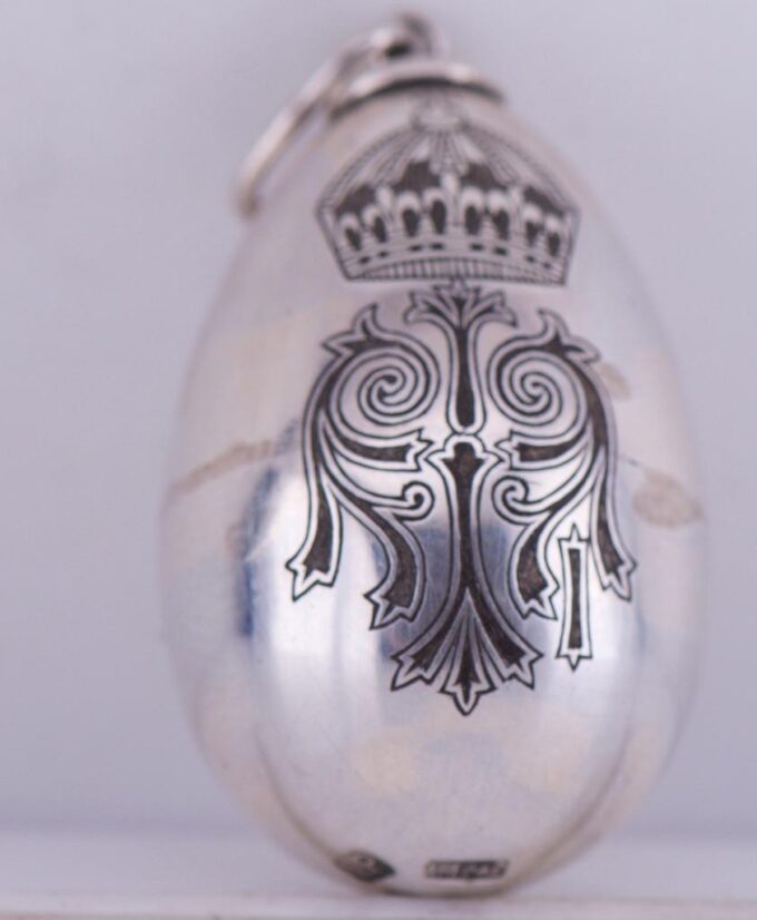Antique Imperial FABERGE Royal Easter Egg Pendant made for King Ferdinand 1890's