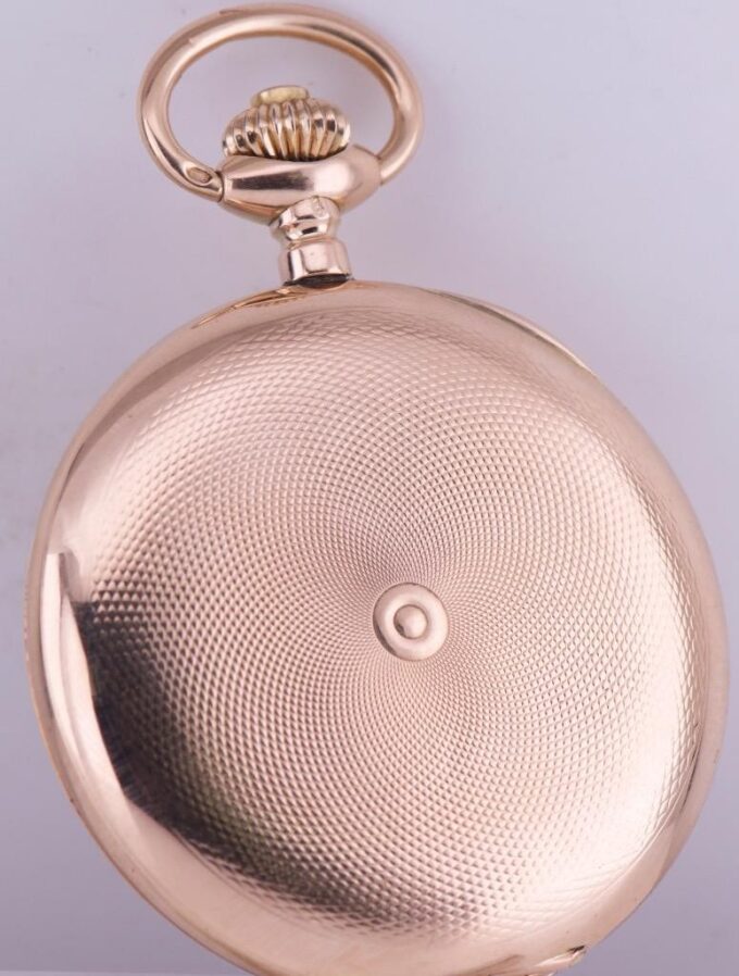 Antique Systeme Glashutte Pocket Watch 14k Gold Enamel-WWI German Pilot's Award