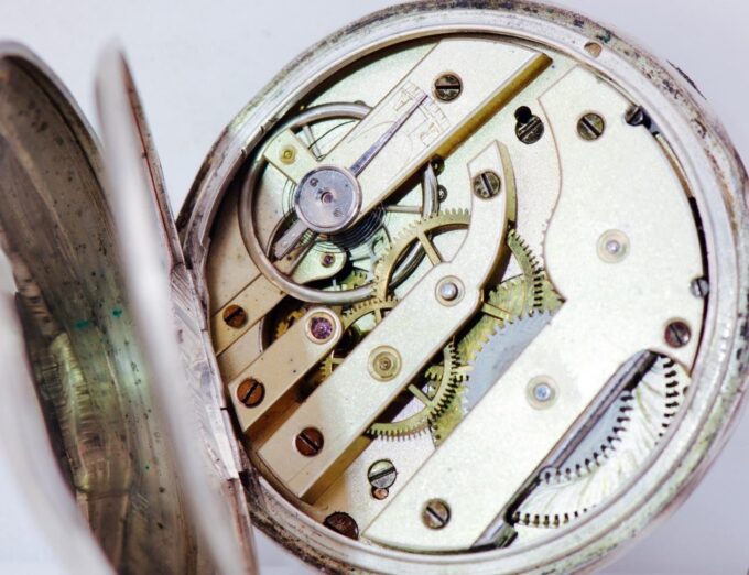 Antique French Silver Pocket Watch for Ottoman Turkish Market-Fancy Enamel Dial
