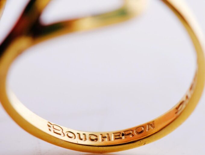Antique Boucheron Paris 18K Gold & Green Enamel Snake Ring Size 8.5 | 8 Grams